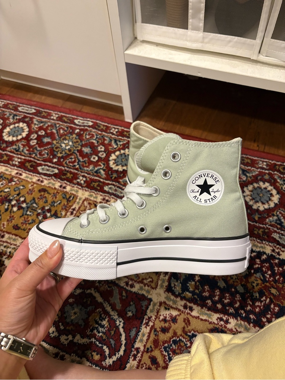 Converse High Top Sneakers in Light Mint Green